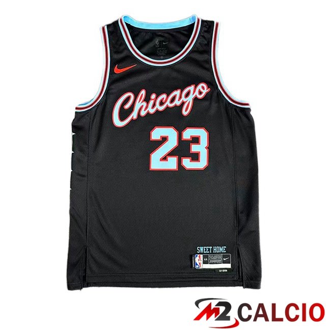 Maglie Calcio Personalizzate,Tute Calcio Squadre,Maglia Nazionale Italiana Calcio | Maglia NBA Chicago Bulls (Michael Jordan 23) Nero 2025/2026