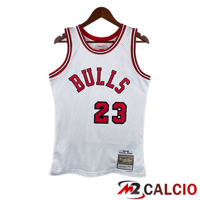 Maglie Calcio Personalizzate,Tute Calcio Squadre,Maglia Nazionale Italiana Calcio | Maglia NBA Chicago Bulls (Michael Jordan 23) Retro Bianco 1984-1985