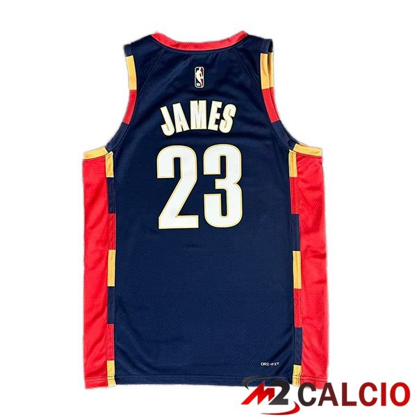 Maglia NBA Cleveland Cavaliers (LeBron James 23) Retro Blu Reale 2006-2009