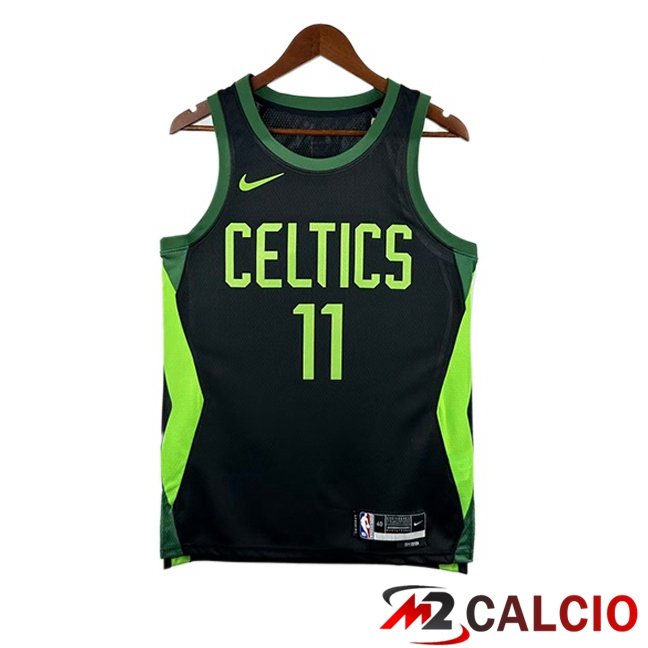Maglie Calcio Personalizzate,Tute Calcio Squadre,Maglia Nazionale Italiana Calcio | Maglia NBA Boston Celtics (Kyrie Irving 11) Nero Verde 2024/2025