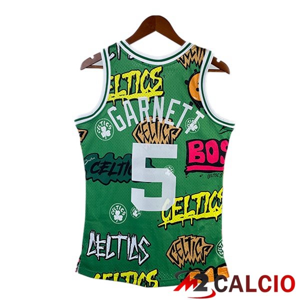 Maglia NBA Boston Celtics (Kevin Garnett 5) Retro Verde 2007-2008
