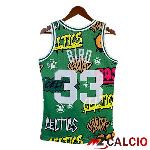 Maglia NBA Boston Celtics (Larry Bird 33) Retro Verde 1985-1986