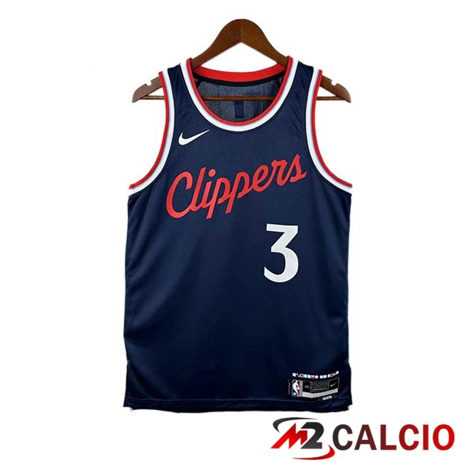 Maglie Calcio Personalizzate,Tute Calcio Squadre,Maglia Nazionale Italiana Calcio | Maglia NBA Los Angeles Clippers (Chris Paul 3) Blu Reale 2024/2025