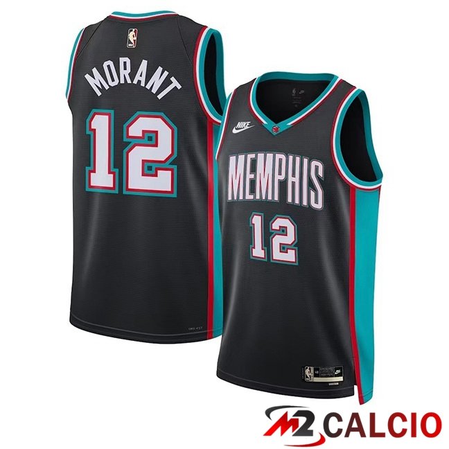 Maglia NBA Memphis Grizzlies (Ja Morant 12) Nero 2025/2026