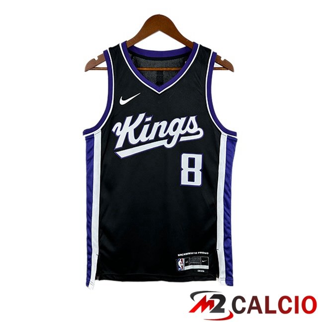 Maglie Calcio Personalizzate,Tute Calcio Squadre,Maglia Nazionale Italiana Calcio | Maglia NBA Sacramento Kings (Zach LaVine 8) Nero 2023/2024