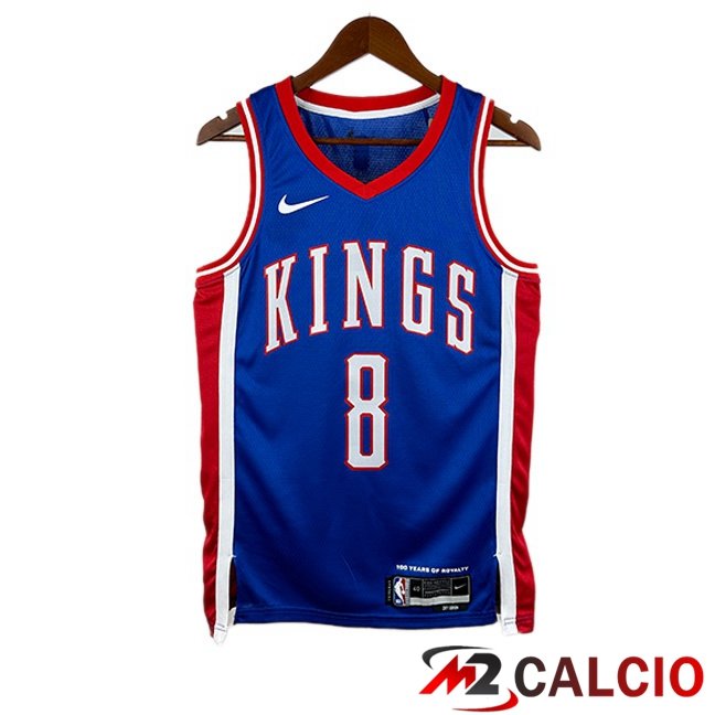 Maglie Calcio Personalizzate,Tute Calcio Squadre,Maglia Nazionale Italiana Calcio | Maglia NBA Sacramento Kings (Zach LaVine 8) Blu 2024/2025