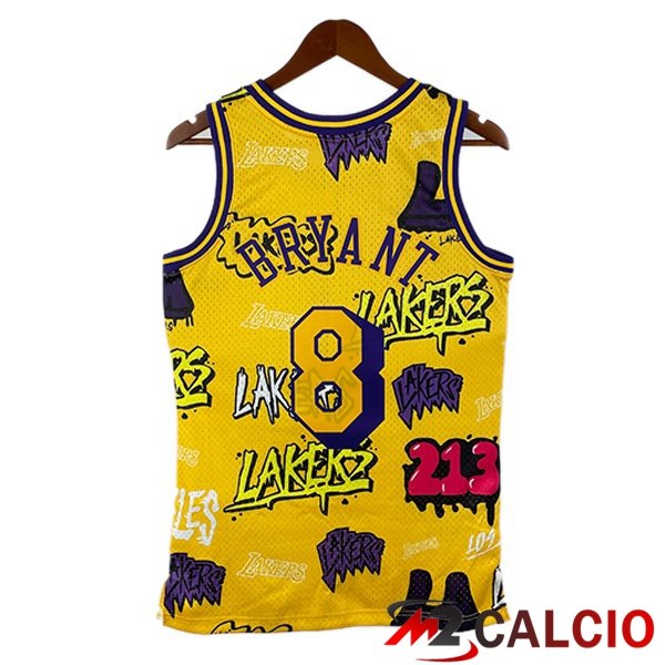 Maglia NBA Los Angeles Lakers (Kobe Bryant 8) Retro Giallo 1996-1997