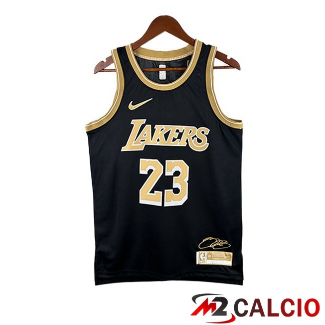 Maglie Calcio Personalizzate,Tute Calcio Squadre,Maglia Nazionale Italiana Calcio | Maglia NBA Los Angeles Lakers (LeBron James 23) Nero 2023/2024