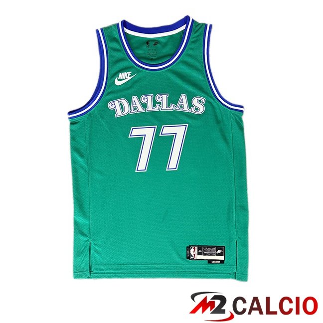 Maglie Calcio Personalizzate,Tute Calcio Squadre,Maglia Nazionale Italiana Calcio | Maglia NBA Dallas Mavericks (Luka Dončić 77) Retro Verde