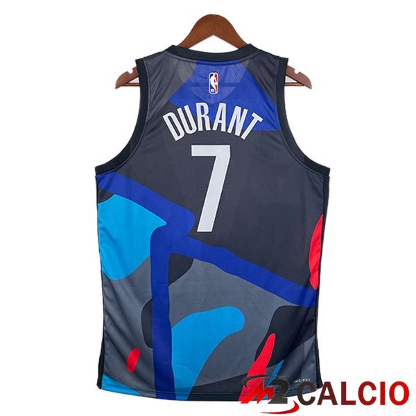 Maglia NBA Brooklyn Nets (Kevin Durant 7) Blu Nero 2024/2025