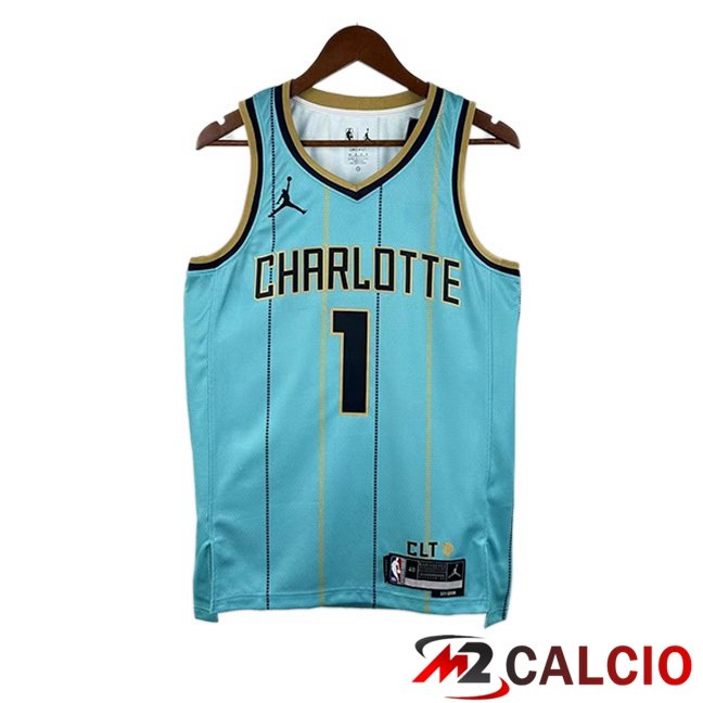 Maglie Calcio Personalizzate,Tute Calcio Squadre,Maglia Nazionale Italiana Calcio | Maglia NBA Charlotte Hornets (LaMelo Ball 1) Blu 2024/2025
