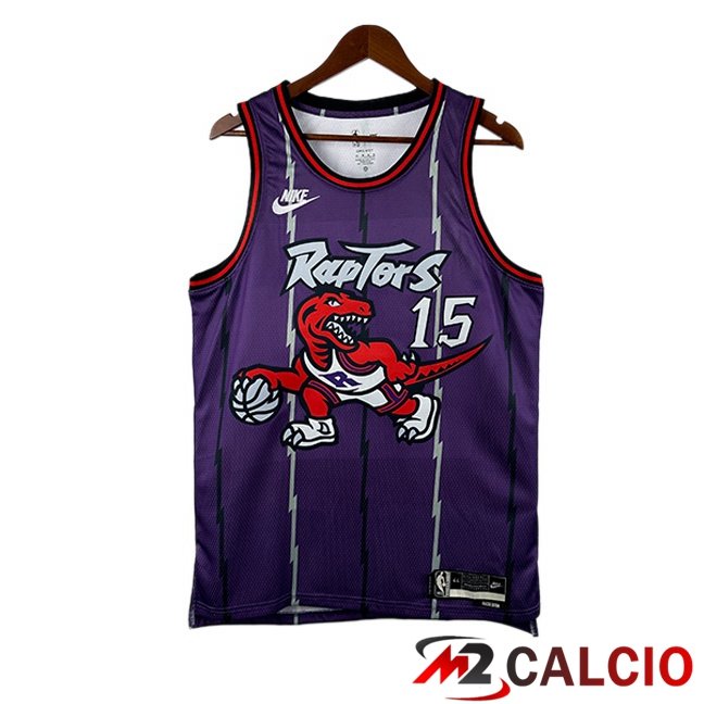 Maglie Calcio Personalizzate,Tute Calcio Squadre,Maglia Nazionale Italiana Calcio | Maglia NBA Toronto Raptors (Vince Carter 15) Retro Viola 1998-1999
