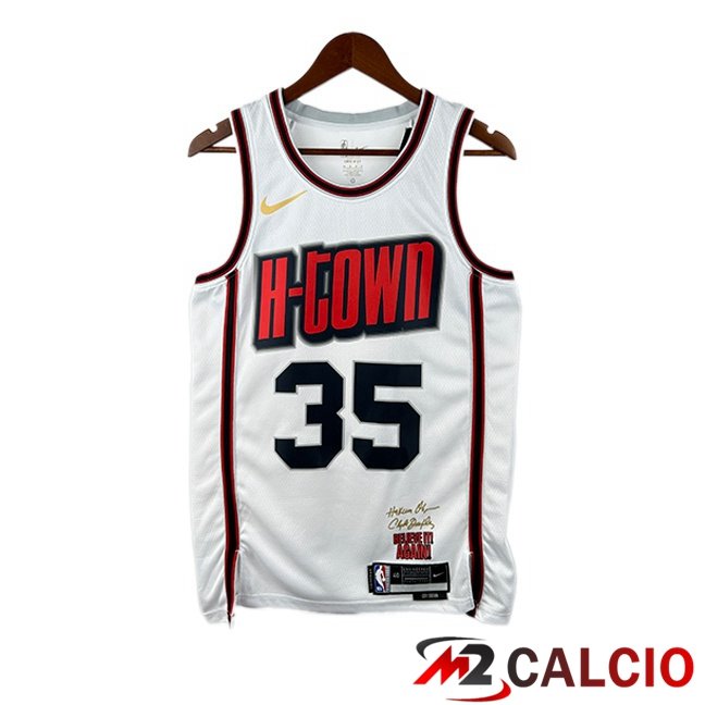 Maglie Calcio Personalizzate,Tute Calcio Squadre,Maglia Nazionale Italiana Calcio | Maglia NBA Houston Rockets (Kevin Durant 35) Bianco 2024/2025