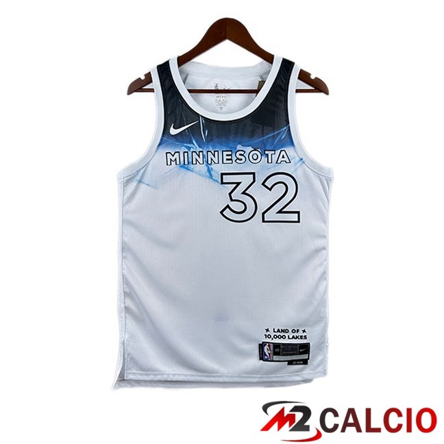 Maglie Calcio Personalizzate,Tute Calcio Squadre,Maglia Nazionale Italiana Calcio | Maglia NBA Minnesota Timberwolves (Karl-Anthony Towns 32) Bianco 2024/2025