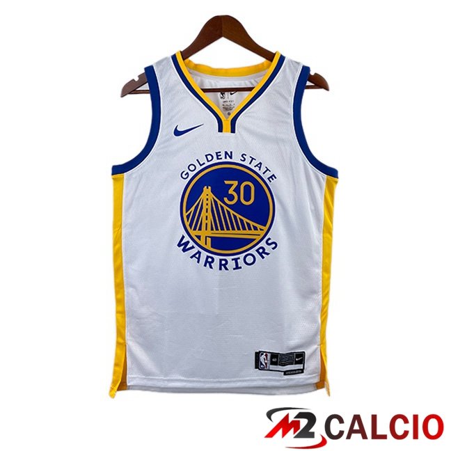 Maglie Calcio Personalizzate,Tute Calcio Squadre,Maglia Nazionale Italiana Calcio | Maglia NBA Golden State Warriors (Stephen Curry 30) Bianco 2022/2023