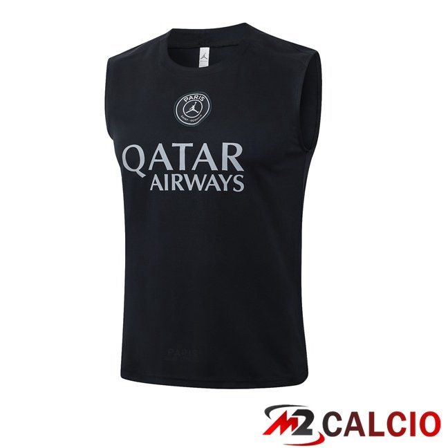 Maglie Calcio Personalizzate,Tute Calcio Squadre,Maglia Nazionale Italiana Calcio | Canotta Allenamento Paris PSG Nero 2026/2027