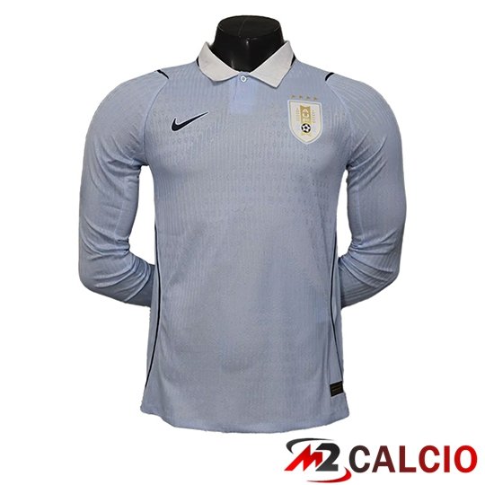 Maglie Calcio Personalizzate,Tute Calcio Squadre,Maglia Nazionale Italiana Calcio | Maglie Calcio Uruguay Prima Manica Lunga Coppa Del Mondo 2026