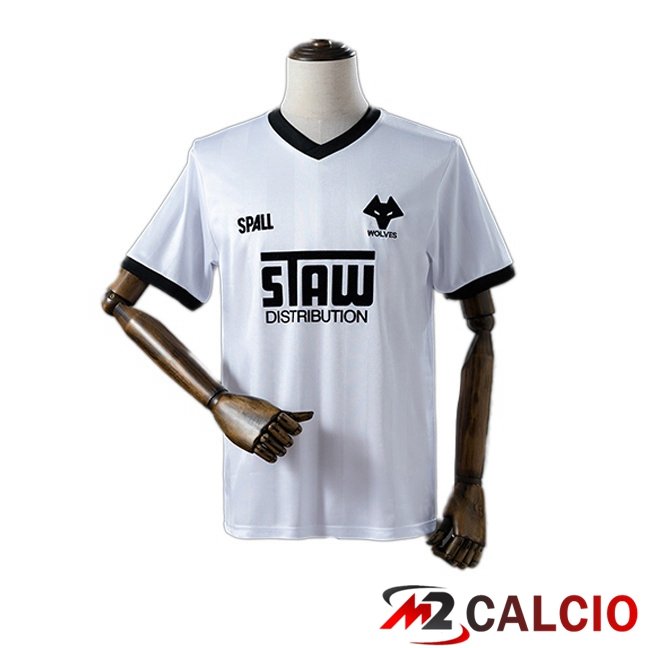 Maglie Calcio Personalizzate,Tute Calcio Squadre,Maglia Nazionale Italiana Calcio | Maglie Calcio Wolves Retro Seconda Bianco 1986-1988