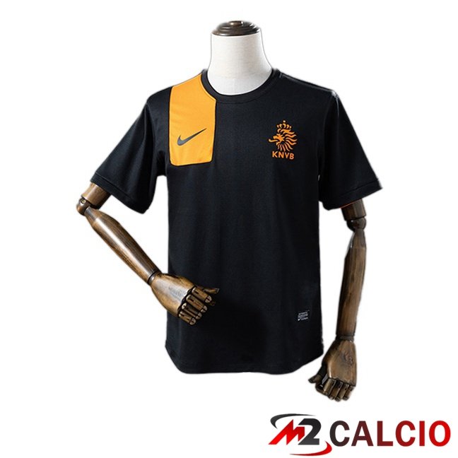 Maglie Calcio Personalizzate,Tute Calcio Squadre,Maglia Nazionale Italiana Calcio | Maglie Calcio Paesi Bassi Retro Seconda Nero 2012-2013