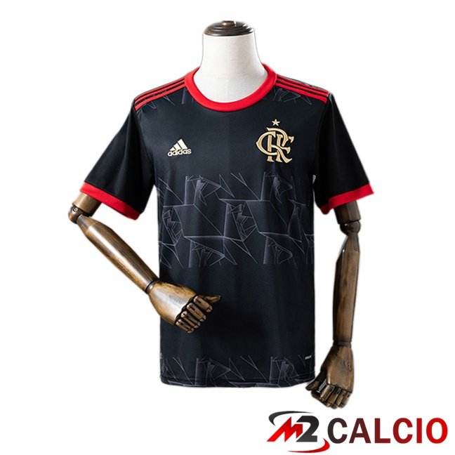 Maglie Calcio Personalizzate,Tute Calcio Squadre,Maglia Nazionale Italiana Calcio | Maglie Calcio Flamengo Retro Terza Nero 2021-2022