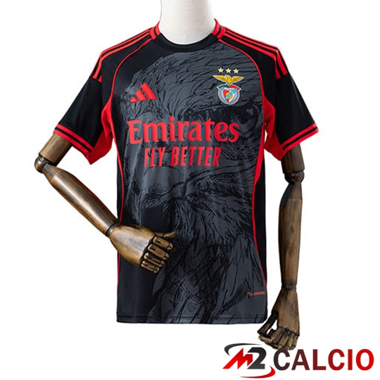 Maglie Calcio Personalizzate,Tute Calcio Squadre,Maglia Nazionale Italiana Calcio | Maglie Calcio Benfica Special Edition Nero 2026/2027