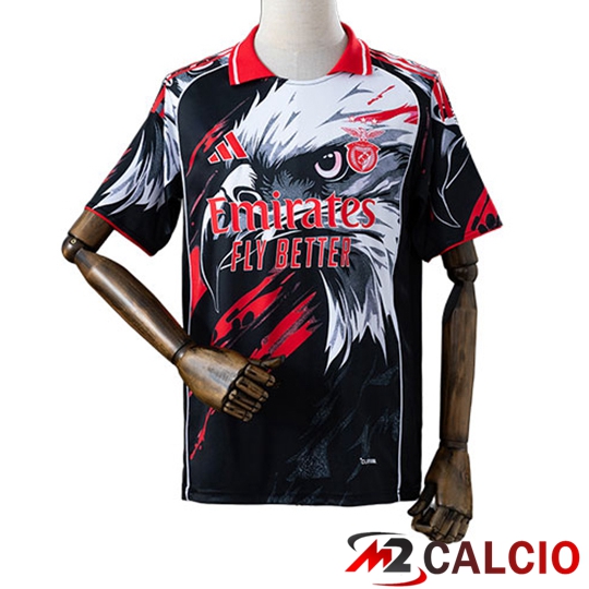 Maglie Calcio Personalizzate,Tute Calcio Squadre,Maglia Nazionale Italiana Calcio | Maglie Calcio Benfica Special Edition Nero/Bianco 2026/2027