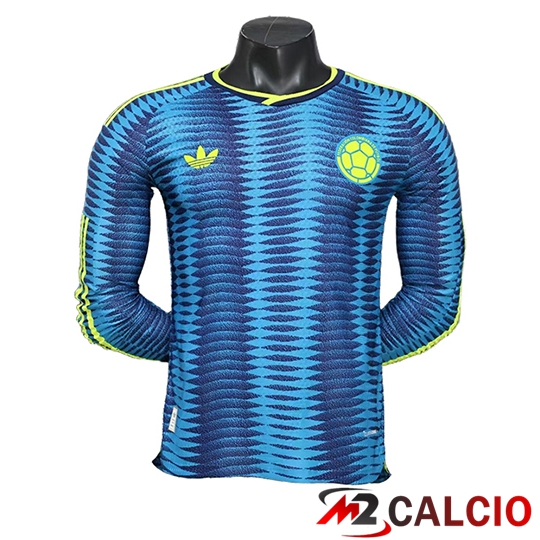 Maglie Calcio Personalizzate,Tute Calcio Squadre,Maglia Nazionale Italiana Calcio | Maglie Calcio Colombia Seconda Manica Lunga Coppa Del Mondo 2026