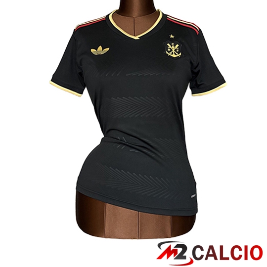 Maglie Calcio Personalizzate,Tute Calcio Squadre,Maglia Nazionale Italiana Calcio | Maglie Calcio Flamengo Donna Special Edition Nero 2026/2027