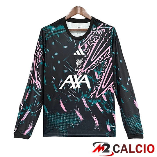 Maglie Calcio Personalizzate,Tute Calcio Squadre,Maglia Nazionale Italiana Calcio | Maglie Calcio Liverpool Manica Lunga Special Edition Nero 2026/2027