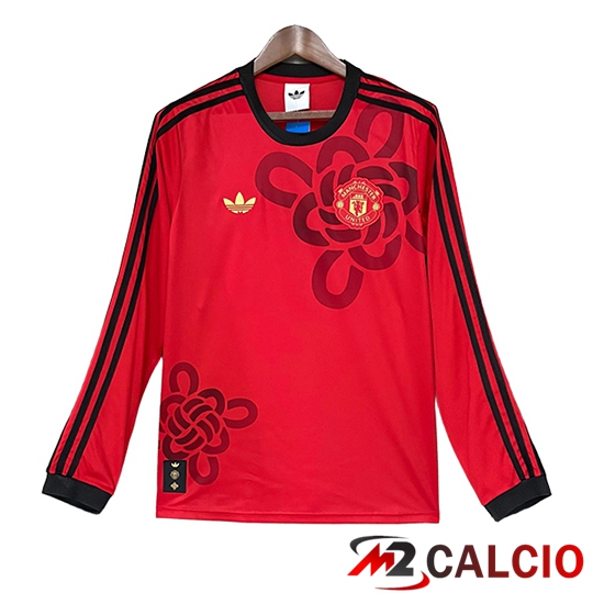 Maglie Calcio Personalizzate,Tute Calcio Squadre,Maglia Nazionale Italiana Calcio | Maglie Calcio Manchester United Manica Lunga Special Edition Rosso 2026/2027