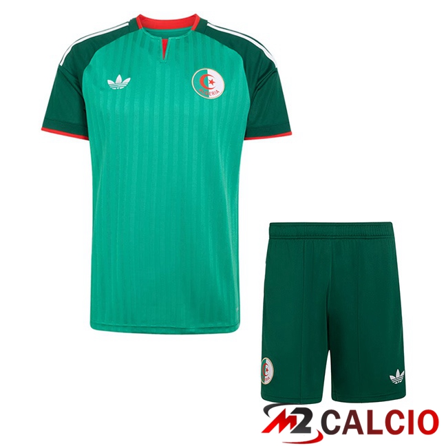 Maglie Calcio Personalizzate,Tute Calcio Squadre,Maglia Nazionale Italiana Calcio | Maglie Calcio Algeria Bambino Seconda Verde 2026/2027