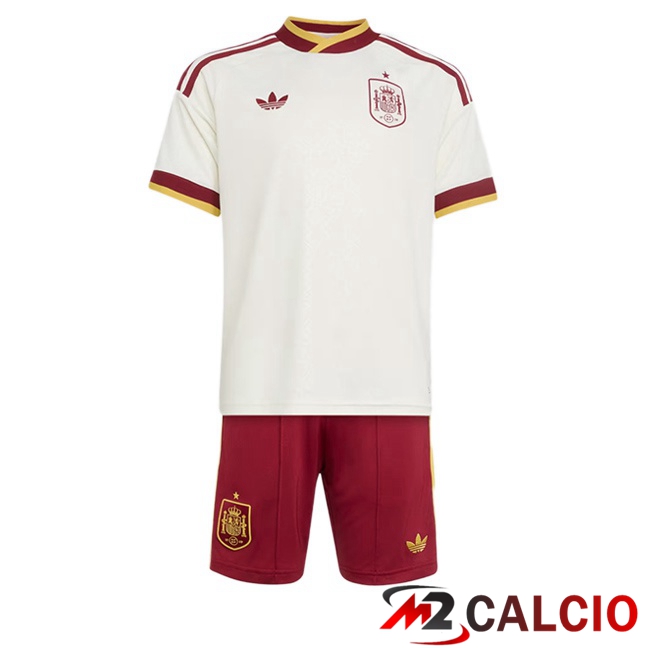 Maglie Calcio Personalizzate,Tute Calcio Squadre,Maglia Nazionale Italiana Calcio | Maglie Calcio Spagna Bambino Seconda Bianco 2026/2027