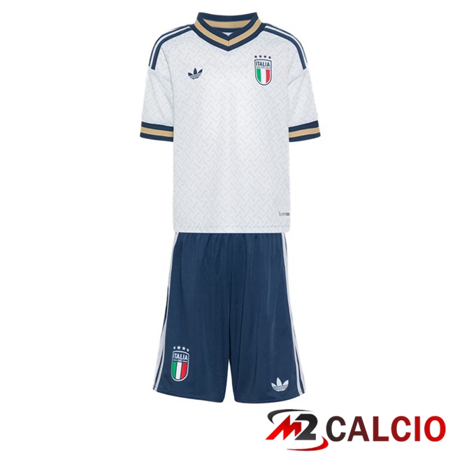 Maglie Calcio Personalizzate,Tute Calcio Squadre,Maglia Nazionale Italiana Calcio | Maglie Calcio Italia Bambino Seconda Bianco 2026/2027