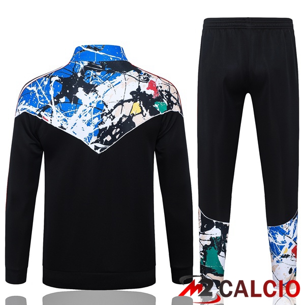 Insieme Tuta Calcio - Giacca Manchester United Blu Nero 2026/2027