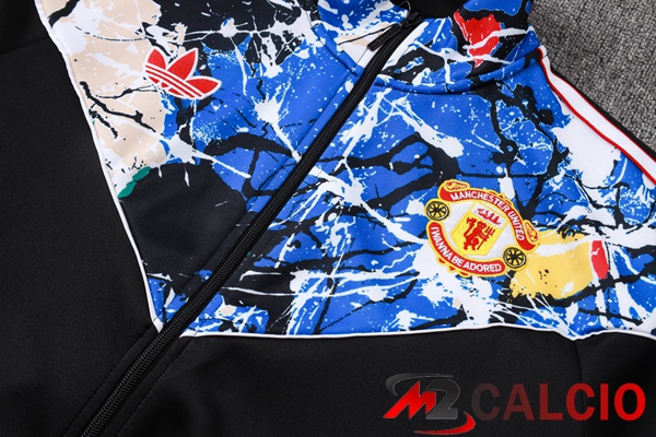 Insieme Tuta Calcio - Giacca Manchester United Blu Nero 2026/2027