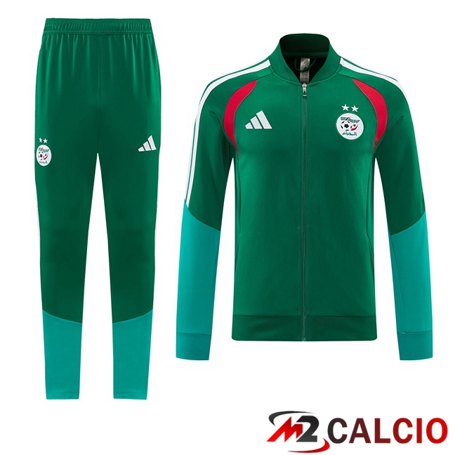 Maglie Calcio Personalizzate,Tute Calcio Squadre,Maglia Nazionale Italiana Calcio | Insieme Tuta Calcio - Giacca Algeria Verde 2026/2027