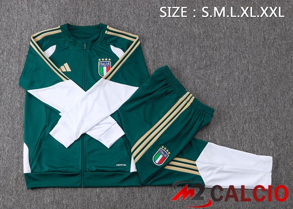 Insieme Tuta Calcio - Giacca Italia Verde 2026/2027