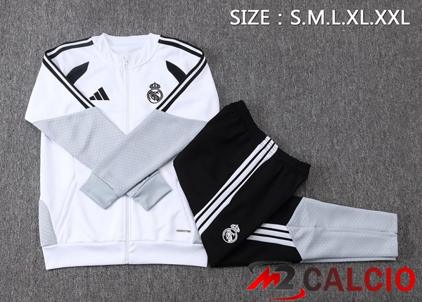 Insieme Tuta Calcio - Giacca Real Madrid Bianco 2026/2027