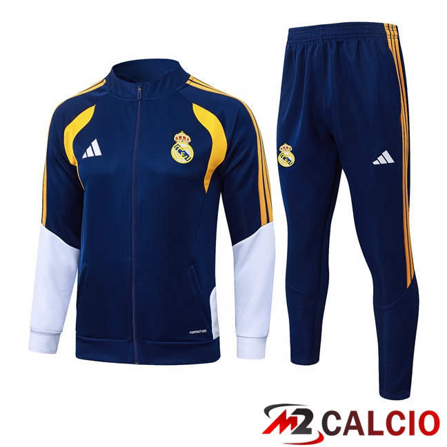 Maglie Calcio Personalizzate,Tute Calcio Squadre,Maglia Nazionale Italiana Calcio | Insieme Tuta Calcio - Giacca Real Madrid Blu Reale 2026/2027