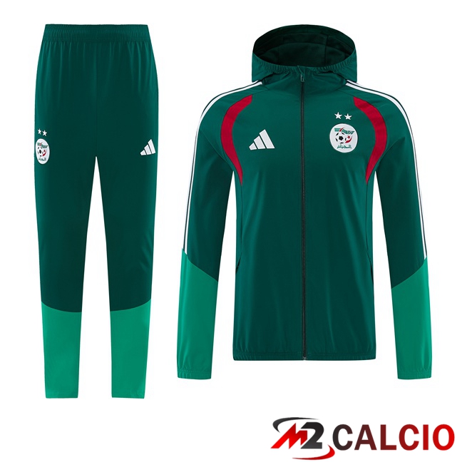 Maglie Calcio Personalizzate,Tute Calcio Squadre,Maglia Nazionale Italiana Calcio | Tuta Calcio - Giacca A Vento Algeria Verde 2026/2027