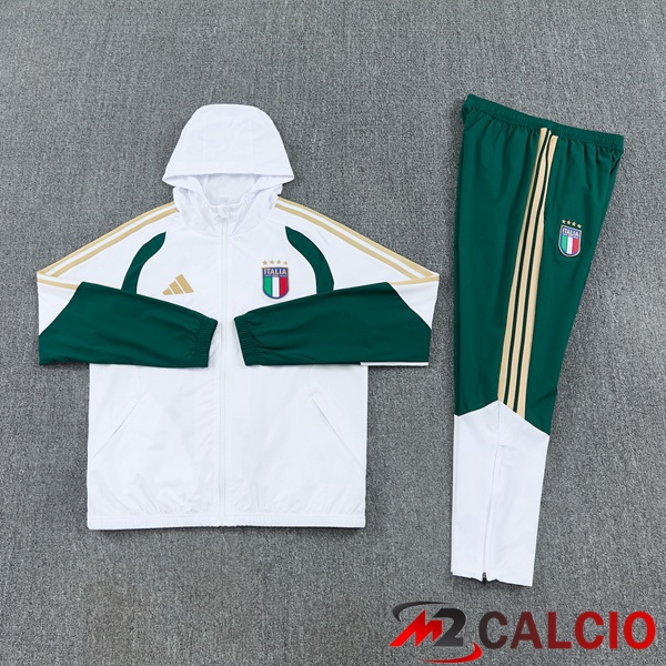 Tuta Calcio - Giacca A Vento Italia Bianco 2026/2027