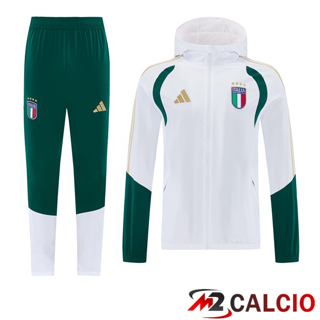 Maglie Calcio Personalizzate,Tute Calcio Squadre,Maglia Nazionale Italiana Calcio | Tuta Calcio - Giacca A Vento Italia Bianco 2026/2027