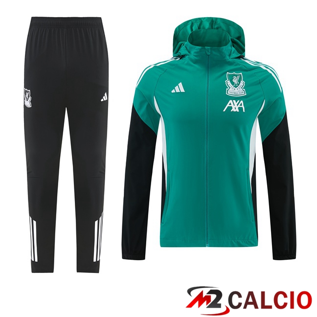 Maglie Calcio Personalizzate,Tute Calcio Squadre,Maglia Nazionale Italiana Calcio | Tuta Calcio - Giacca A Vento FC Liverpool Verde 2026/2027