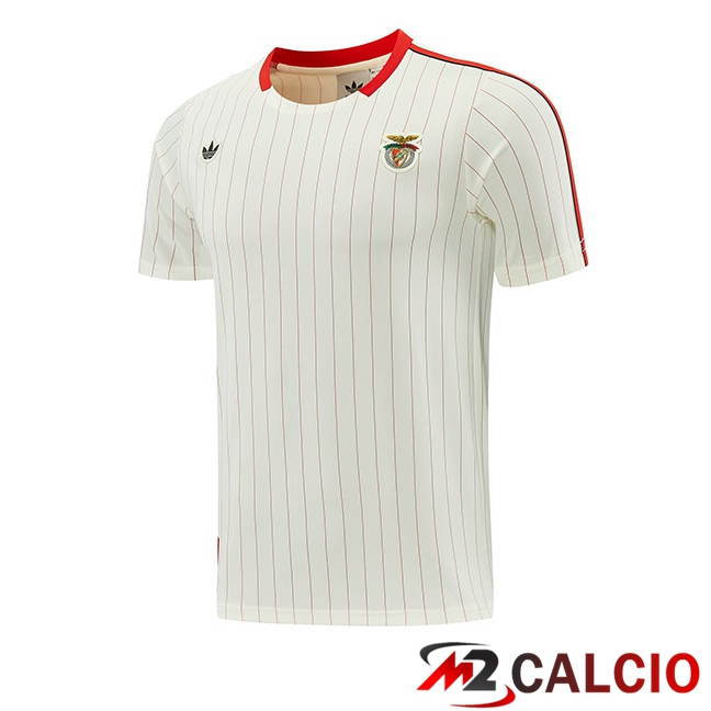 Maglie Calcio Personalizzate,Tute Calcio Squadre,Maglia Nazionale Italiana Calcio | T Shirt Allenamento S.L Benfica Bianco 2026/2027