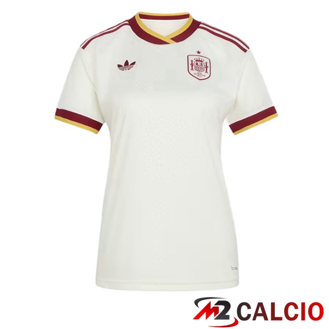 Maglie Calcio Personalizzate,Tute Calcio Squadre,Maglia Nazionale Italiana Calcio | Maglie Calcio Spagna Donna Seconda Bianco 2026/2027