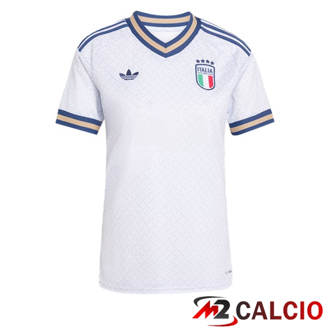 Maglie Calcio Personalizzate,Tute Calcio Squadre,Maglia Nazionale Italiana Calcio | Maglie Calcio Italia Donna Seconda Bianco 2026/2027