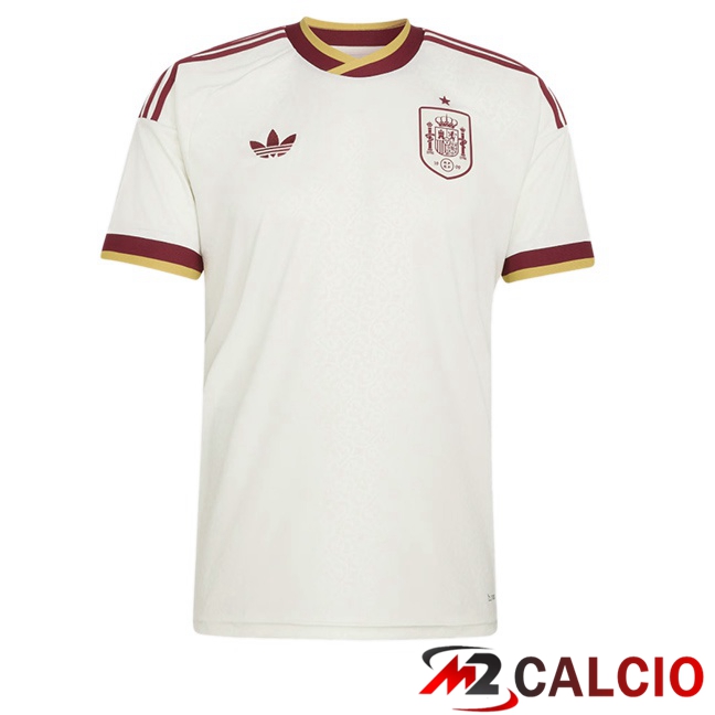 Maglie Calcio Personalizzate,Tute Calcio Squadre,Maglia Nazionale Italiana Calcio | Maglie Calcio Spagna Seconda Bianco 2026/2027