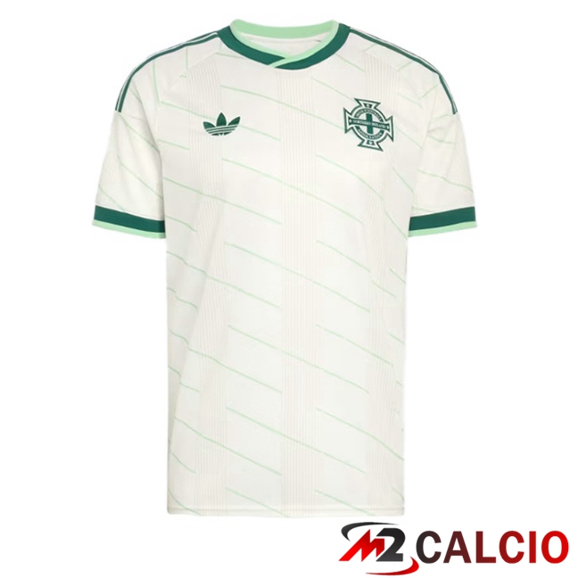 Maglie Calcio Personalizzate,Tute Calcio Squadre,Maglia Nazionale Italiana Calcio | Maglie Calcio Irlanda del Nord Seconda Bianco 2026/2027