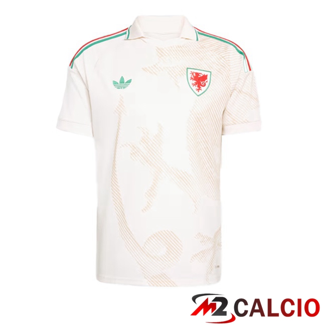 Maglie Calcio Personalizzate,Tute Calcio Squadre,Maglia Nazionale Italiana Calcio | Maglie Calcio Galles Seconda Bianco 2026/2027