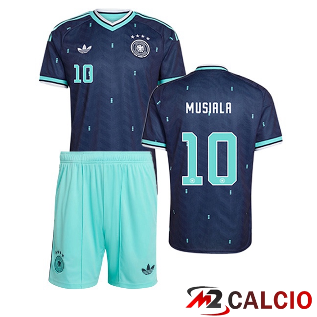 Maglie Calcio Personalizzate,Tute Calcio Squadre,Maglia Nazionale Italiana Calcio | Maglie Calcio Germania (MUSIALA 10) Bambino Seconda Blu Reale 2026/2027